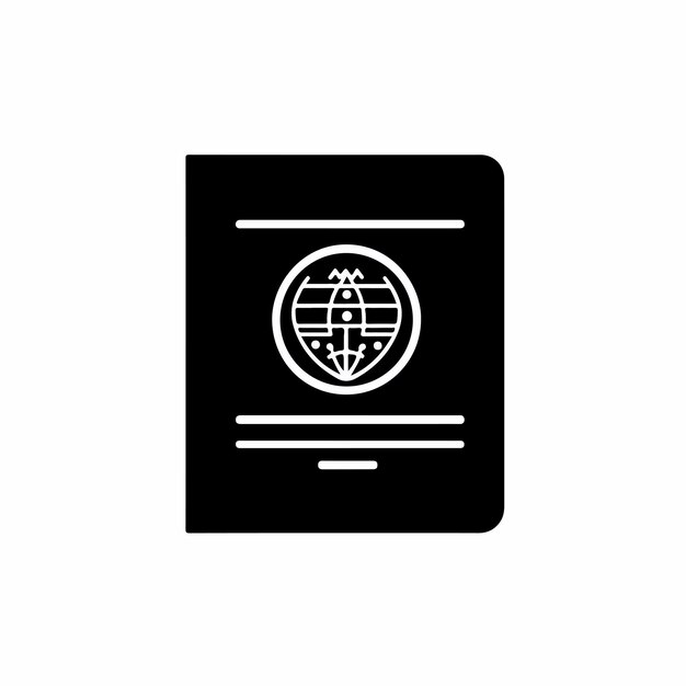 Passport Icon Template in Trendy Flat Style Design