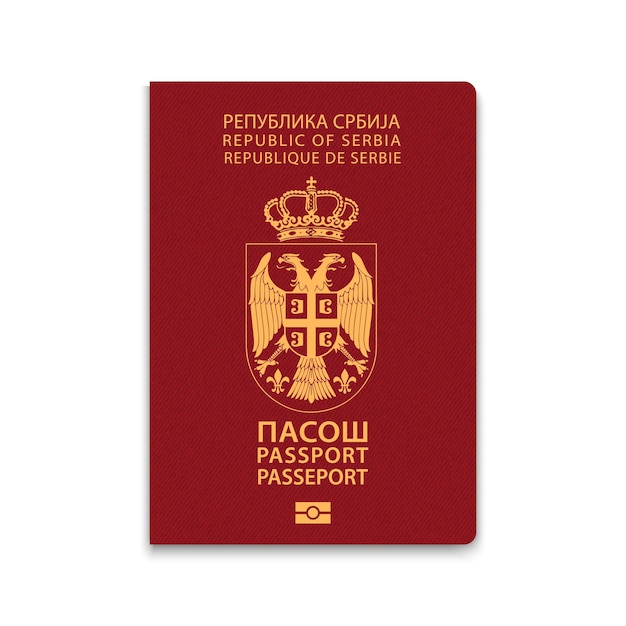 Passport of Serbia Citizen ID template Vector illustration