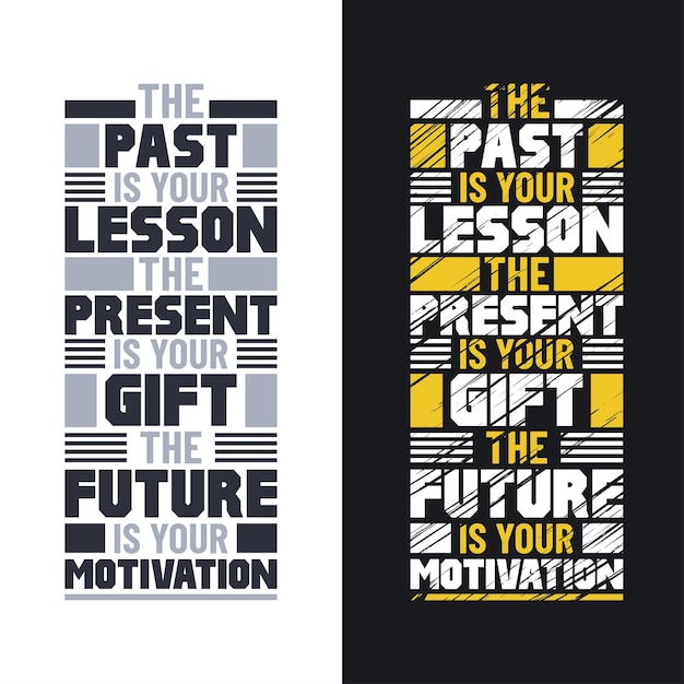 The past is your lesson the present is your gift the future is your motivation