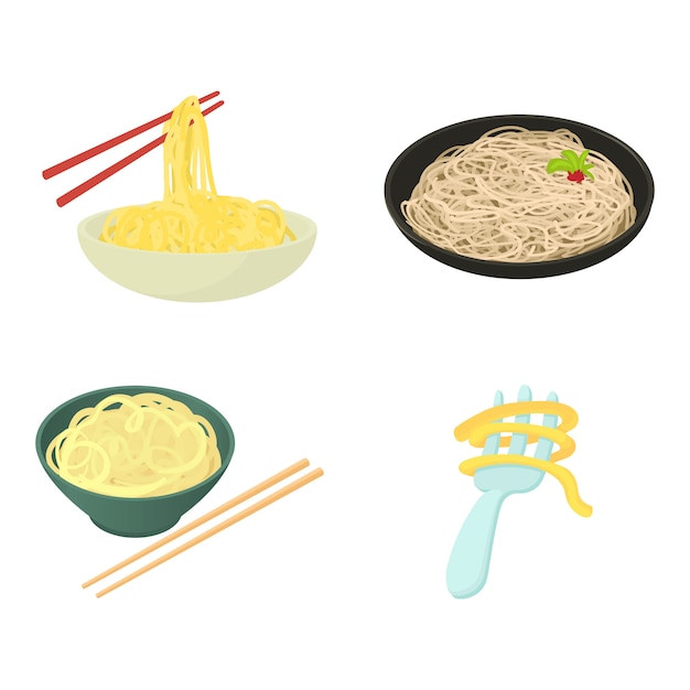 Pasta icon set