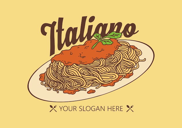 Pasta Spaghetti Logo design