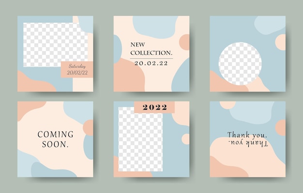 Pastel Blue Social Media Template for Fashion Store