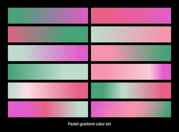 Pastel color gradient collection