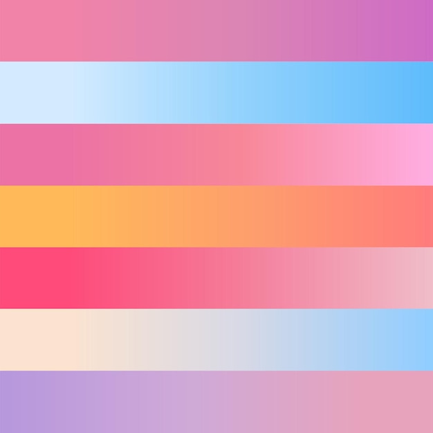 Vector pastel color gradients