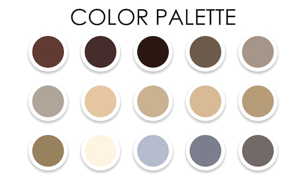 Pastel color palette 2023 Vector illustration