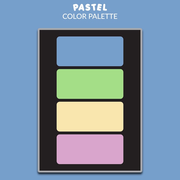 Pastel color palette, trendy soft 4 colors