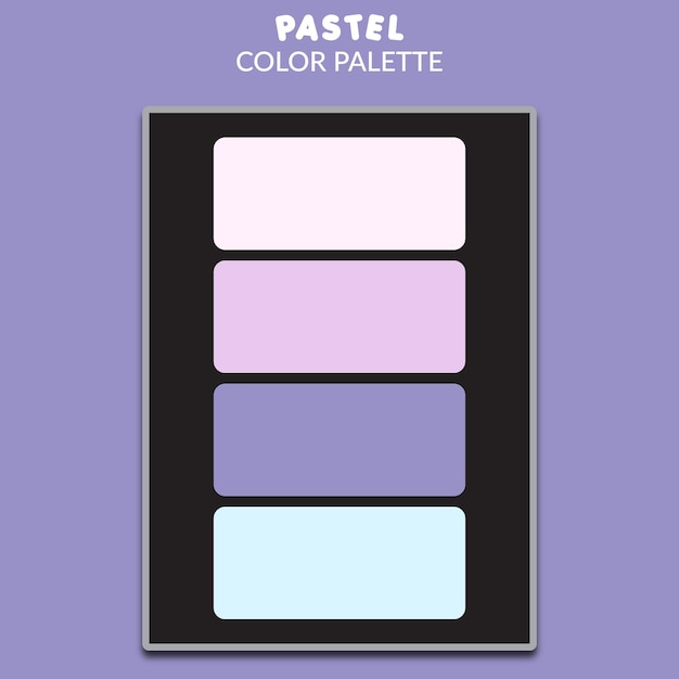 Pastel color palette, trendy soft 4 colors