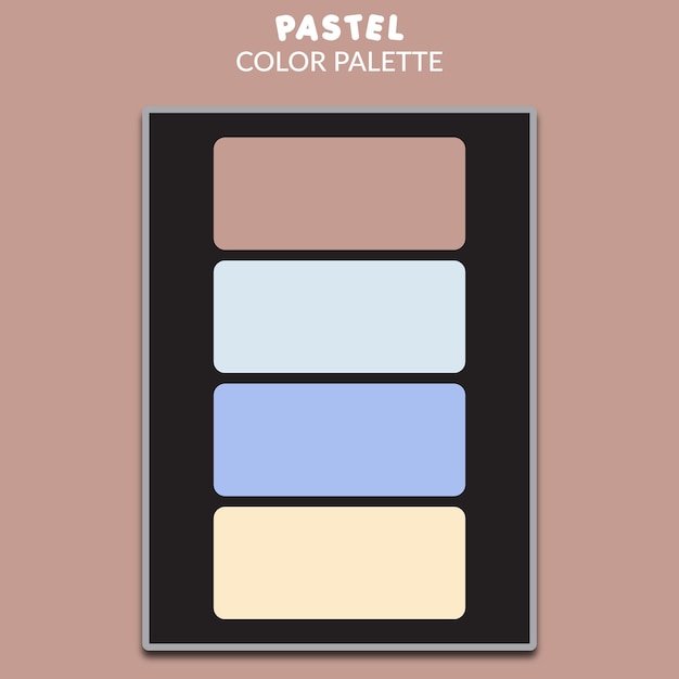 Pastel color palette, trendy soft 4 colors