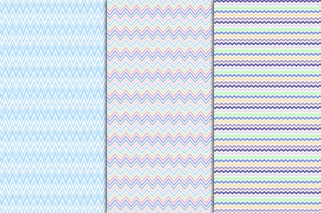 Pastel colored zigzag patterns