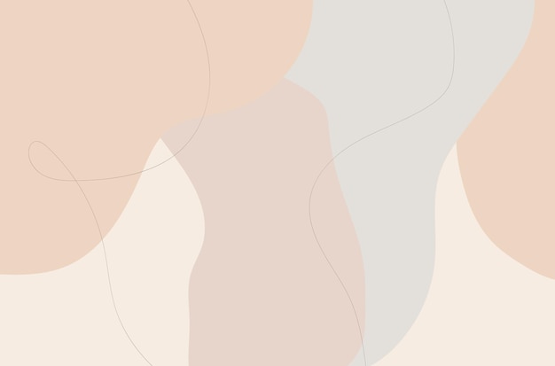 Pastel curves abstract templates with organic abstract shapes pastel colors shapes