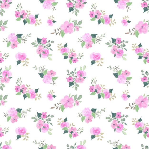 pastel floral watercolor seamless pattern