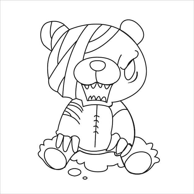 Pastel goth and Creepy kawaii coloring page