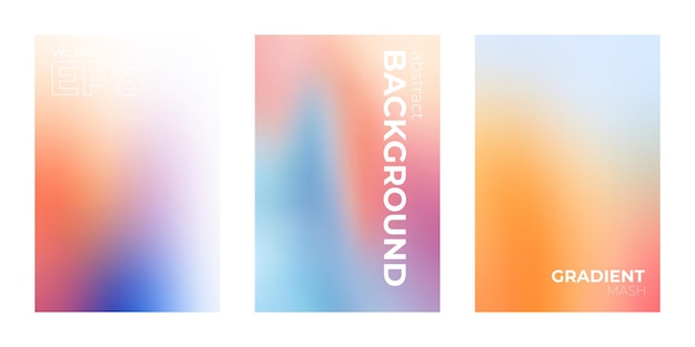 Pastel Gradient Blur Background with Grainy Texture Set