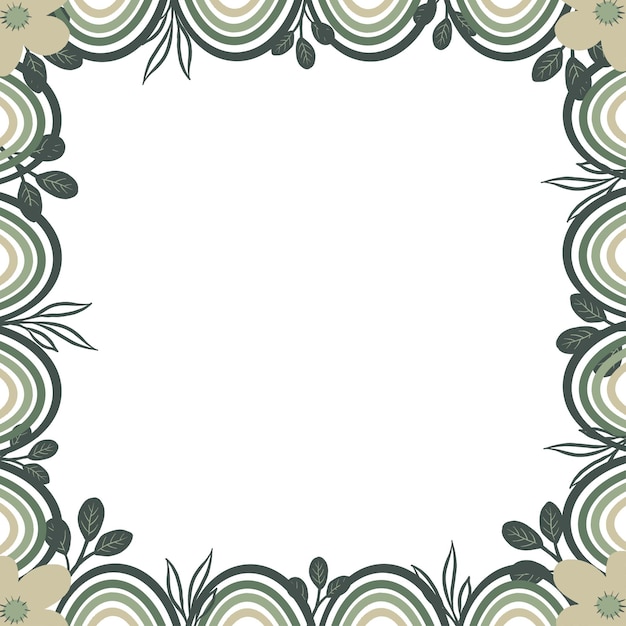 pastel green abstract frame