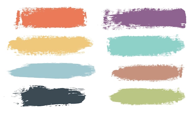 Pastel Paints Collection White Background, Vector Illustration