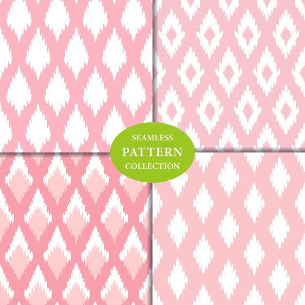 Vector pastel pink fabric ikat seamless pattern background design