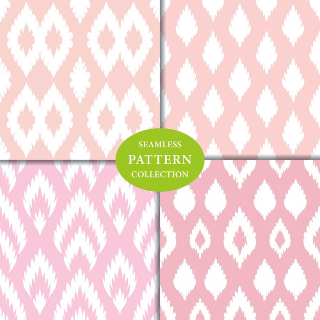 Vector pastel pink fabric ikat seamless pattern background design