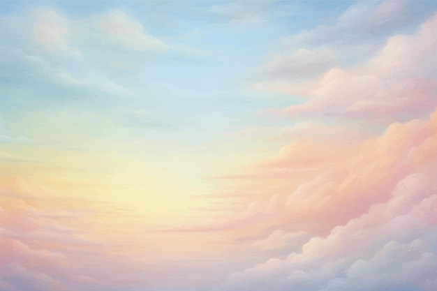 Pastel sky with colorful clouds