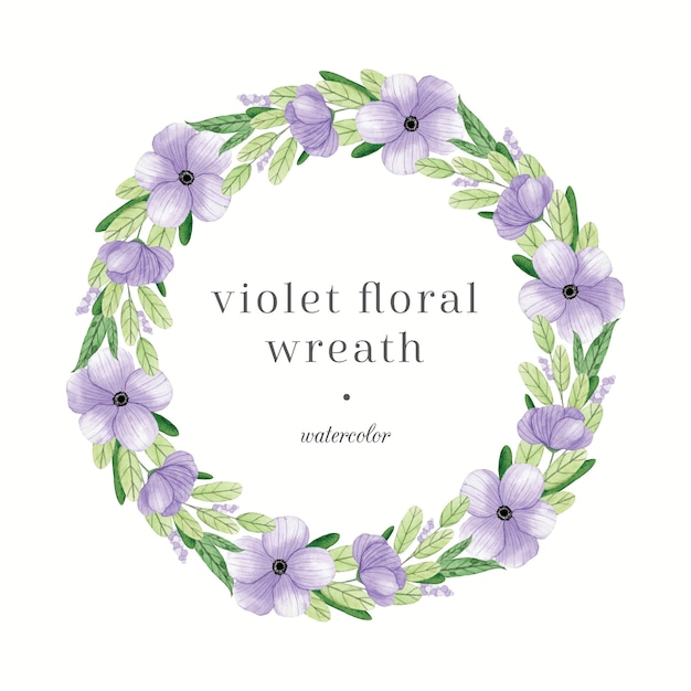 Pastel violet floral wreath