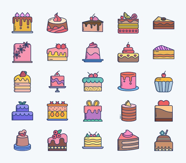 Pastries vector icon illustration