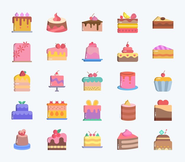 Pastries vector icon illustration