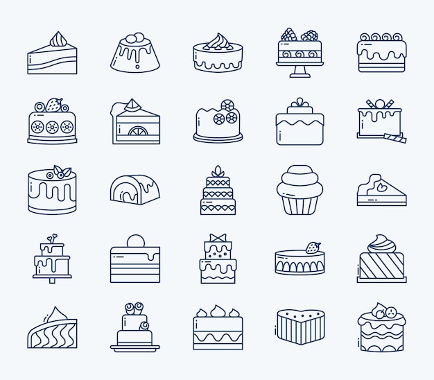 Pastries vector icon illustration