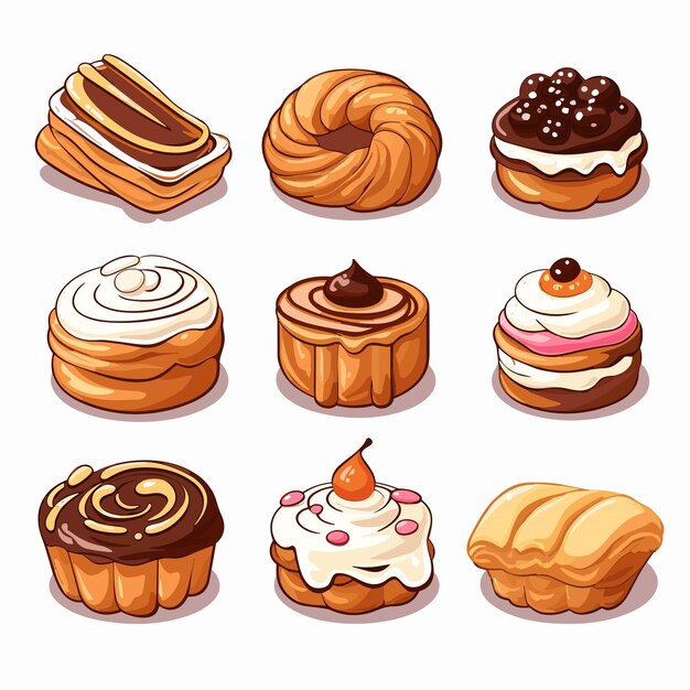 Vector pastries vector