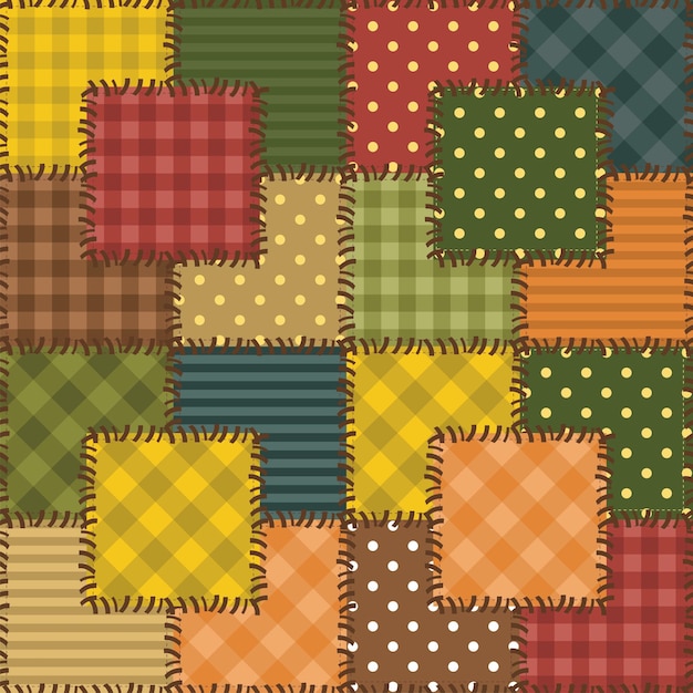 patchwork background with different patterns