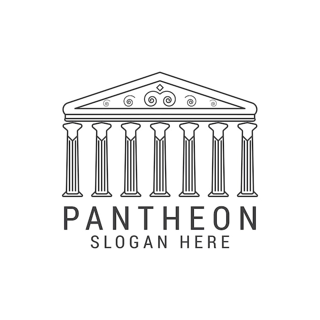 Patheon logo icon design template Elegant luxury premium vector