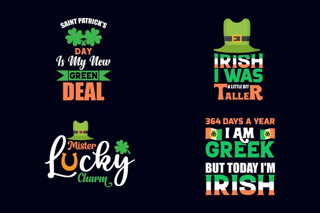 Vector patrick day tshirt design vector art illustration