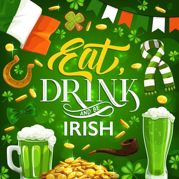 Patricks day symbols food and drinks