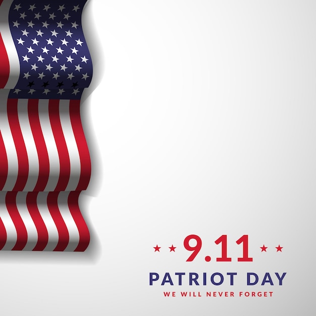 Patriot day memorial 11 September simple banner 911patriot day memorial 11 September simple banner 911