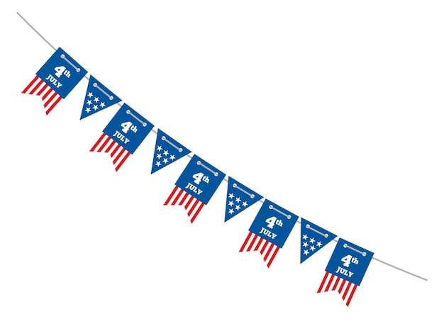 Patriotic american bunting Hanging flag party decoration