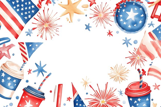 Vector a patriotic background with a patriotic theme with stars and a flag