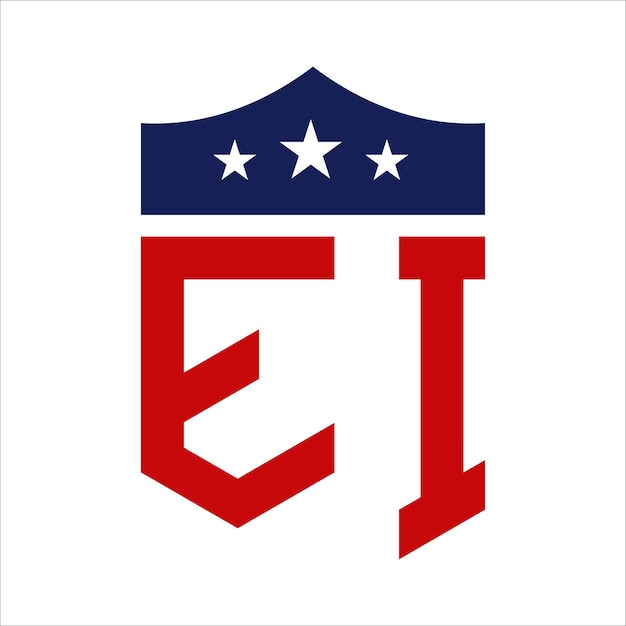 Patriotic EI Logo Design Letter EI Patriotic American Logo Design for Political Campaign and any USA Event