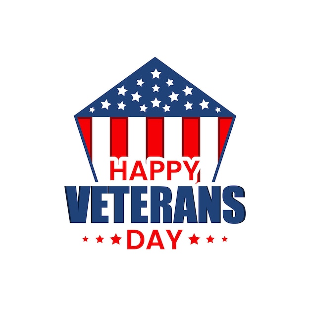 Patriotic flag veterans day vector design