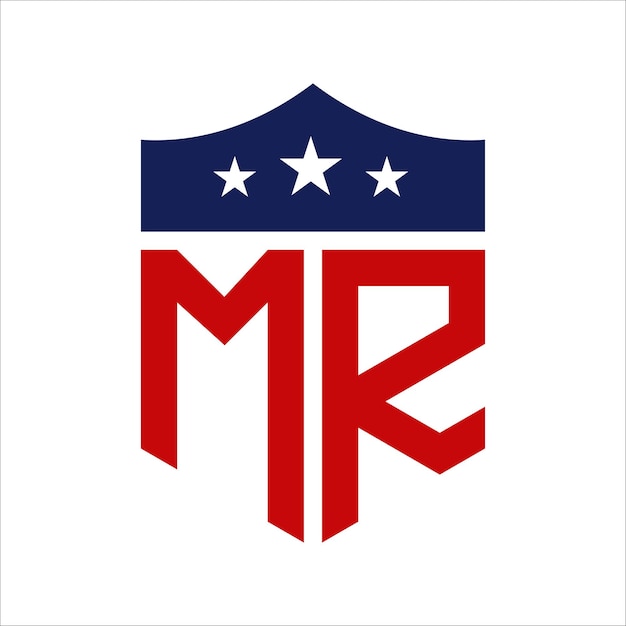 Patriotic MR Logo Design Letter MR Patriotic American Logo Design for Political Campaign and any USA Event