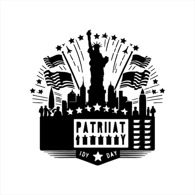 Patriots Day silhouette vector with a Massachusetts vector white background eps download