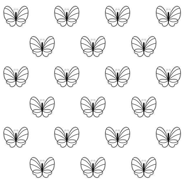 Vector pattern background butterflies vector