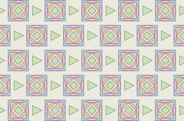 Pattern background design with cute colors geometric vector