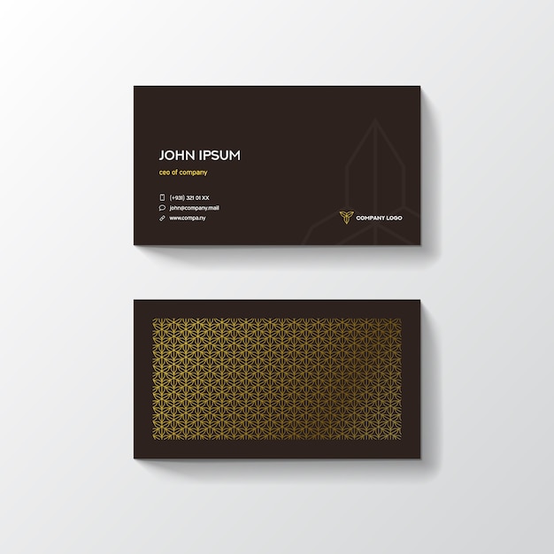 Pattern background minimal business card design