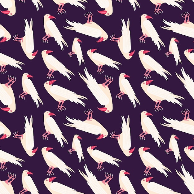 A pattern of birds with their wings spread out