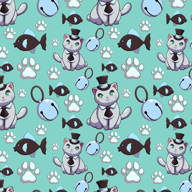 pattern cat kitten mascot