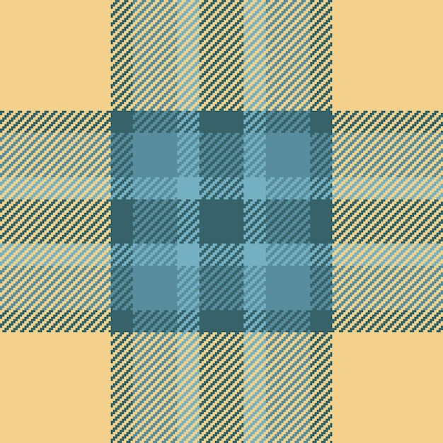 Pattern check vector of texture fabric textile with a seamless background tartan plaid in cyan and amber colors