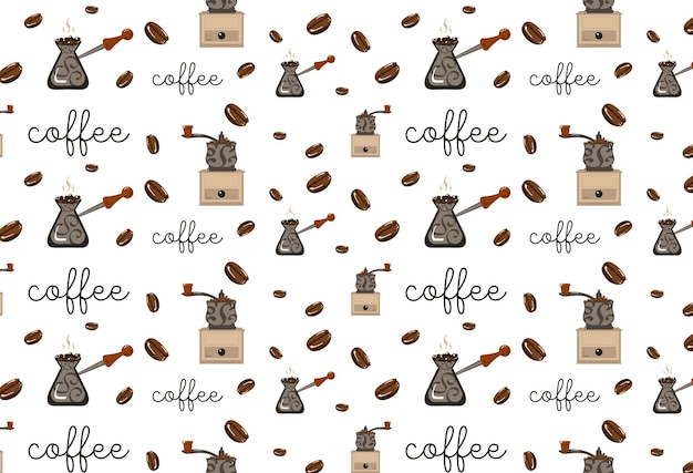 Vector pattern coffee