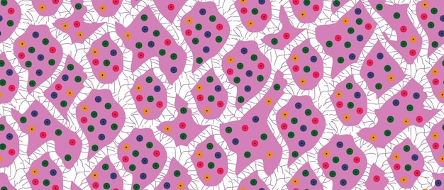 A pattern of colorful dots and lines