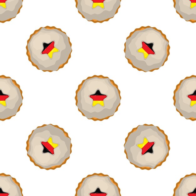 Pattern cookie with flag country Germany in tasty biscuit