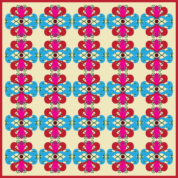 Pattern Design For Textile Printing Background Social Media Posting Repeated Vector and re sizeable