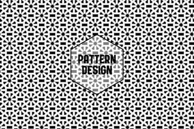 Pattern design with a hexagon.