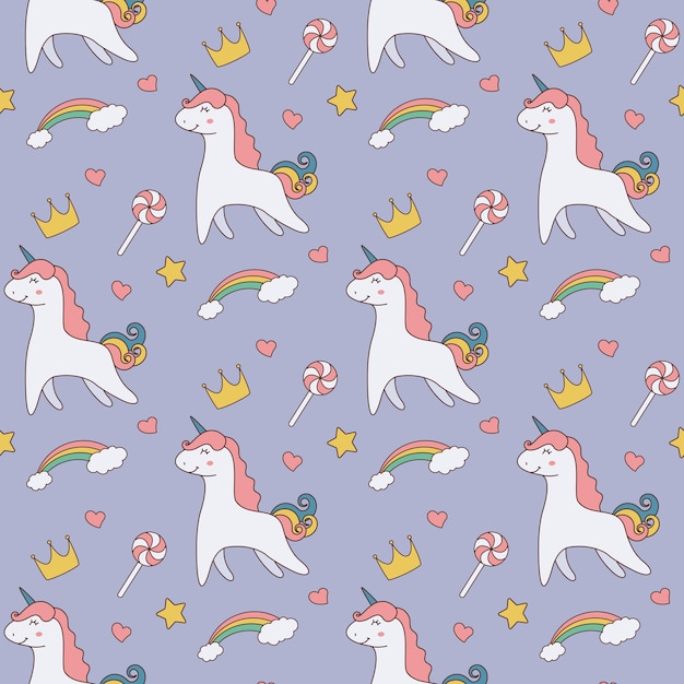 Pattern design with unicorn